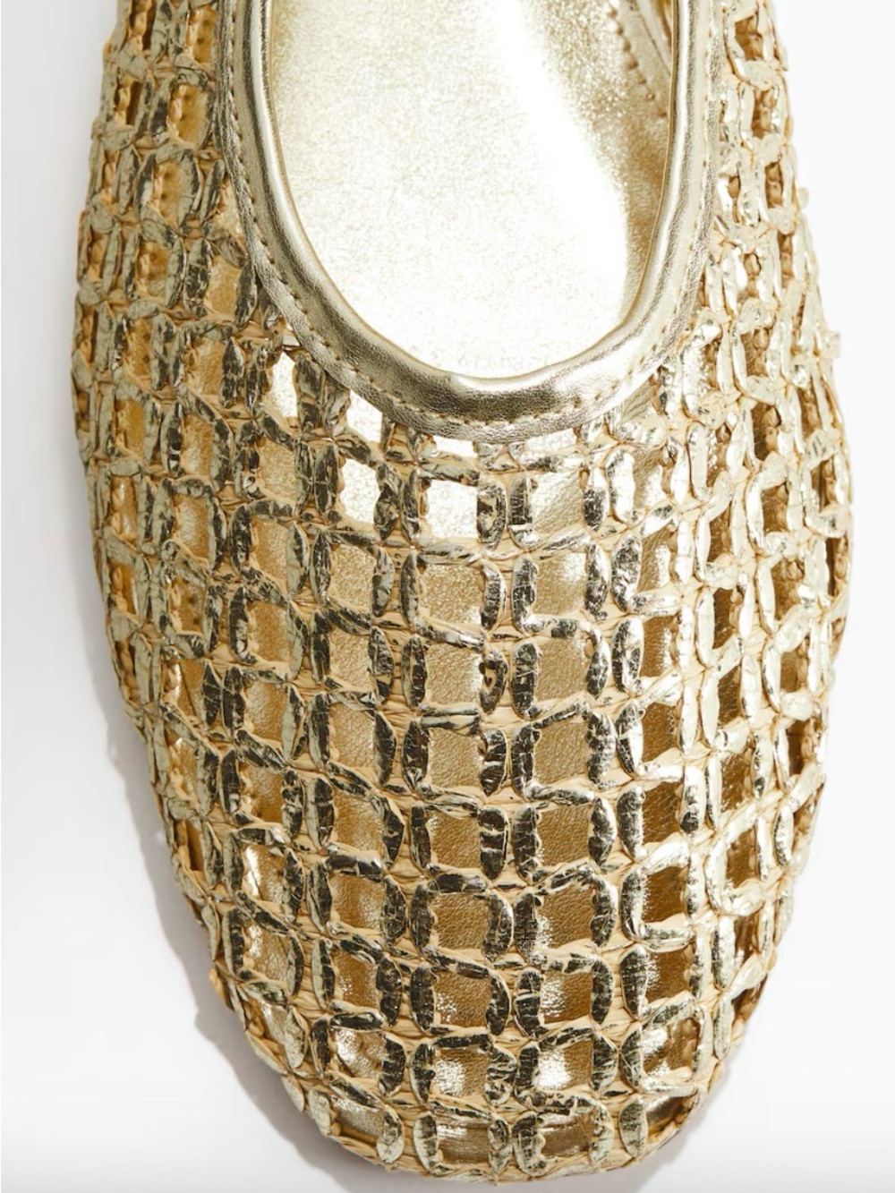 H&M Gold Woven Ballet Flats - Picture 3 of 3